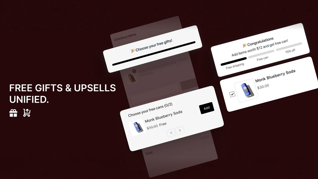 Monk Free Gift+BOGO+CartUpsell