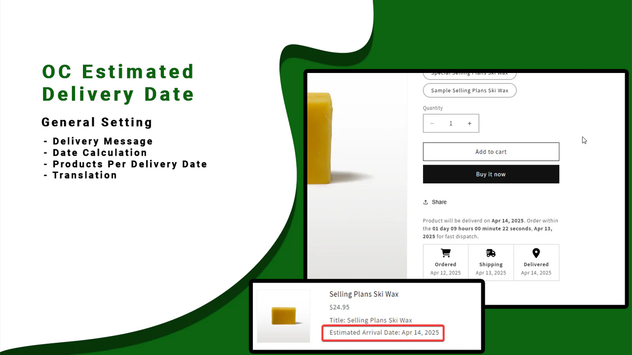 OC Estimated Delivery Date