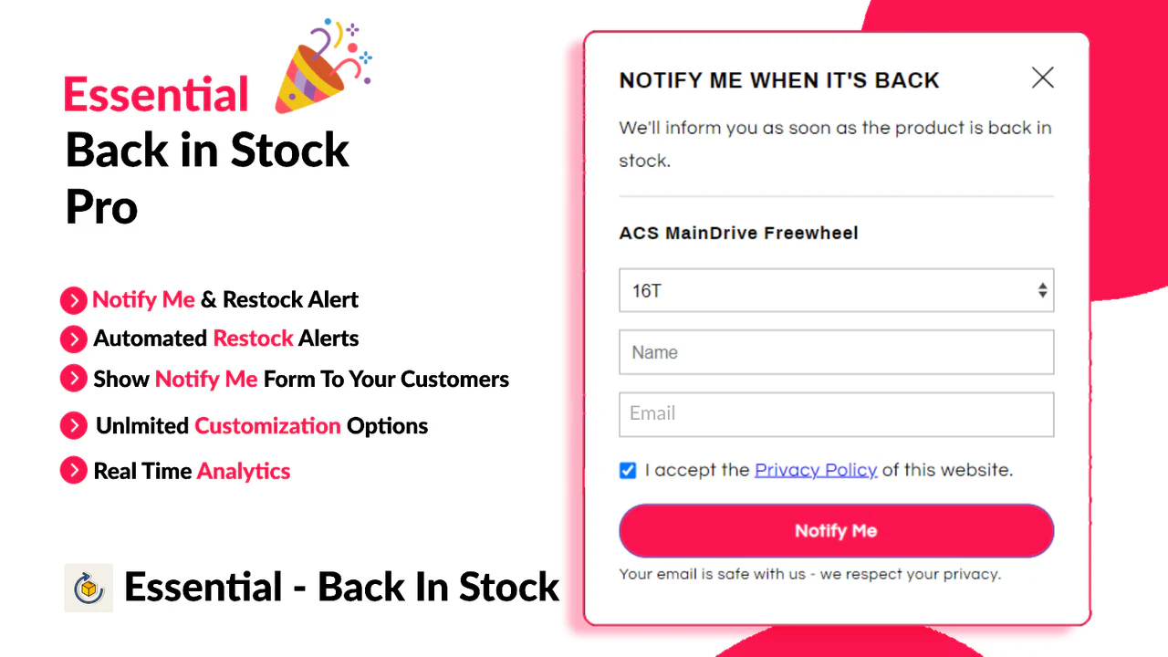 Essential ‑ Back In Stock Pro