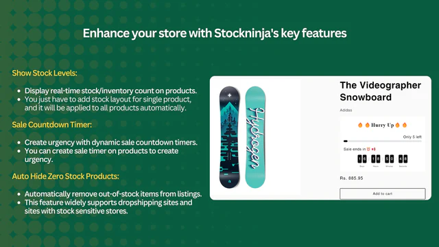 Stockninja: Show Stock & timer