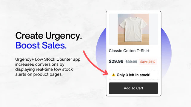 Urgency+ Low Stock Counter