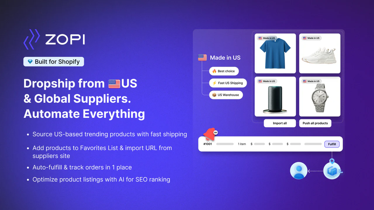 Zopi: Ali & US Dropshipping