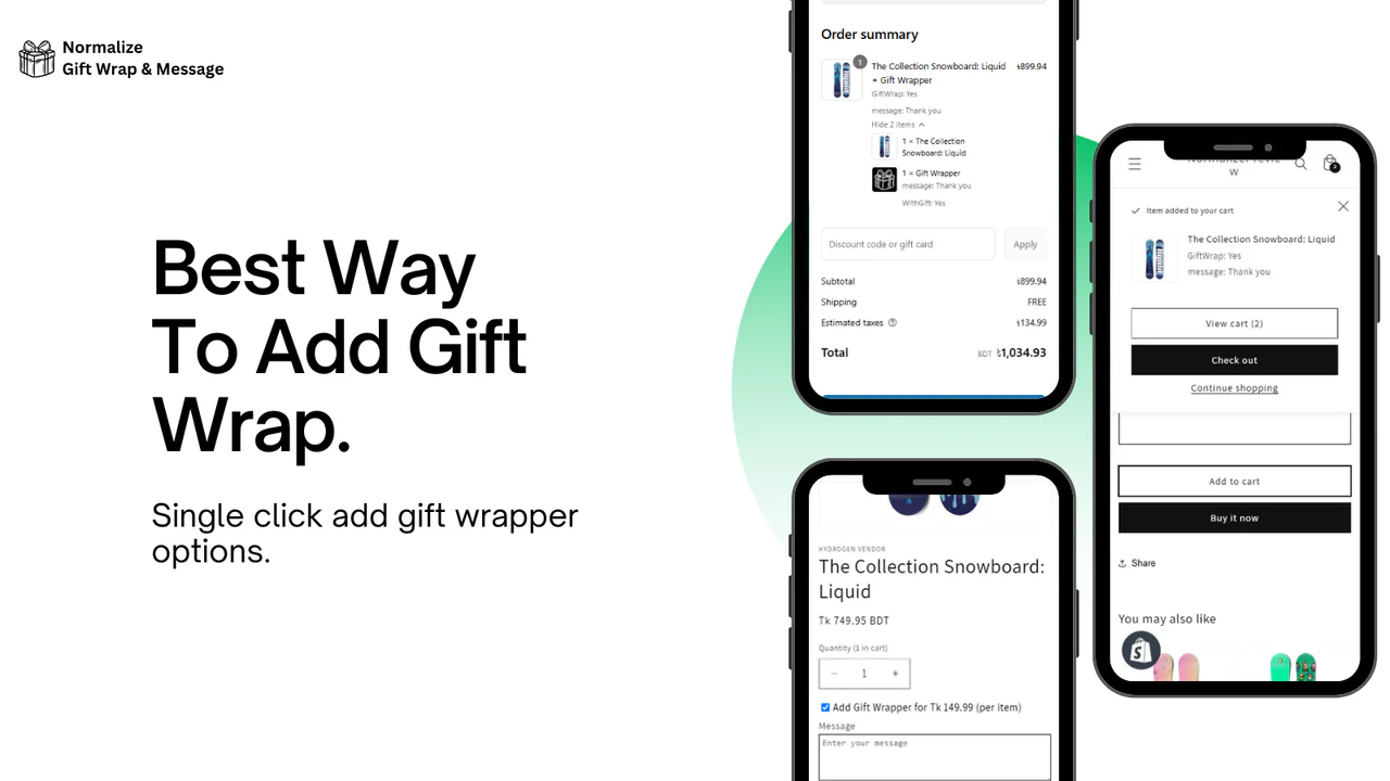 Normalize Gift Wrap & Message