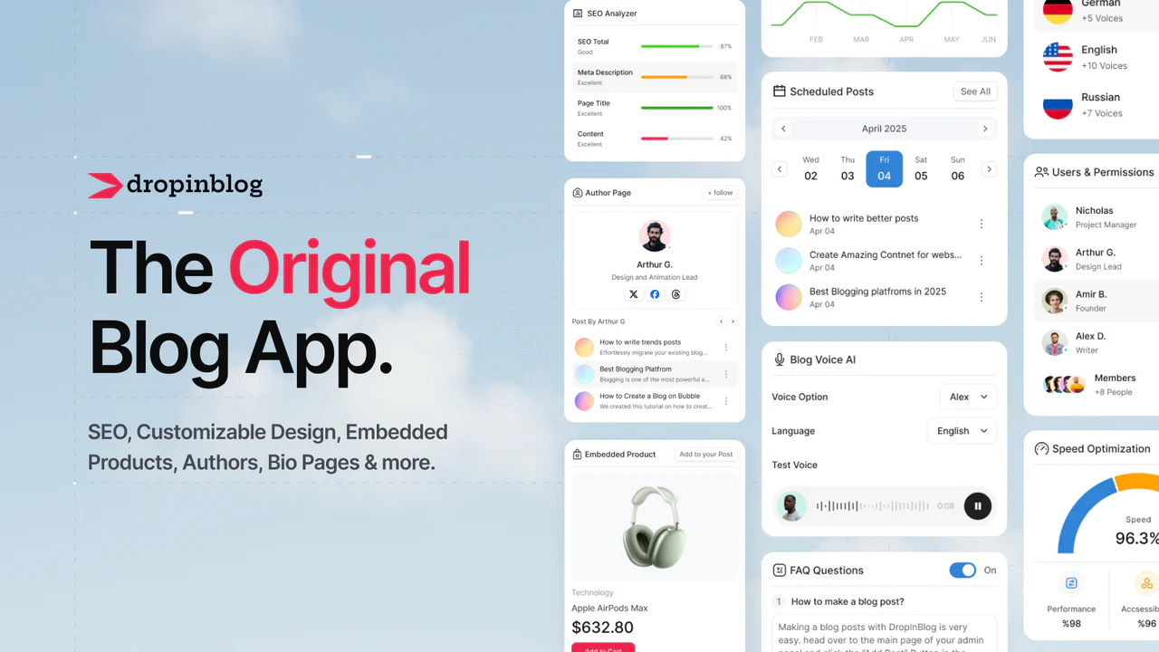 DropInBlog All‑in‑One Blog App