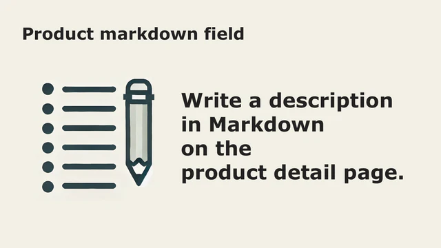 Product markdown field