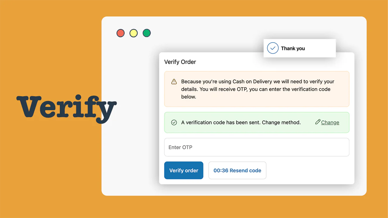OTP ‑ CoD Order Verification