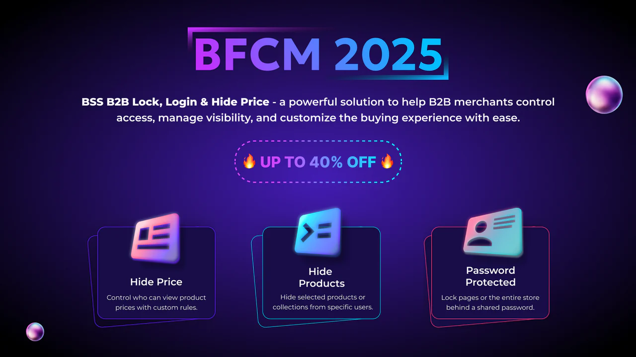 B: B2B Lock, Login, Hide Price