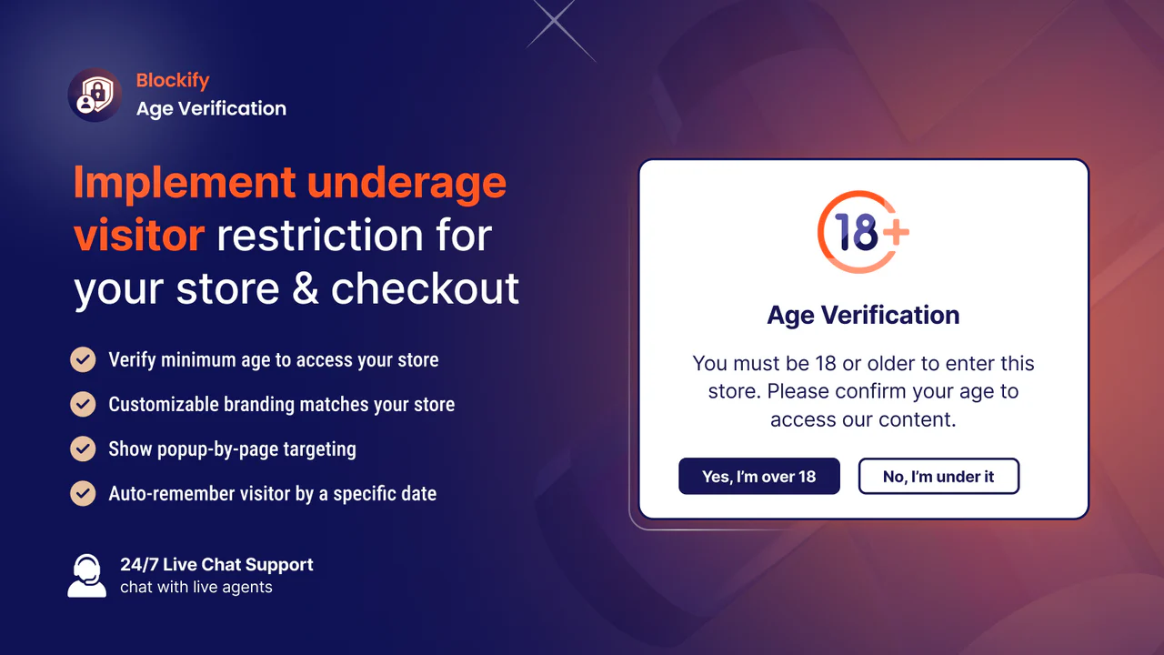 Blockify Age Verification 18+