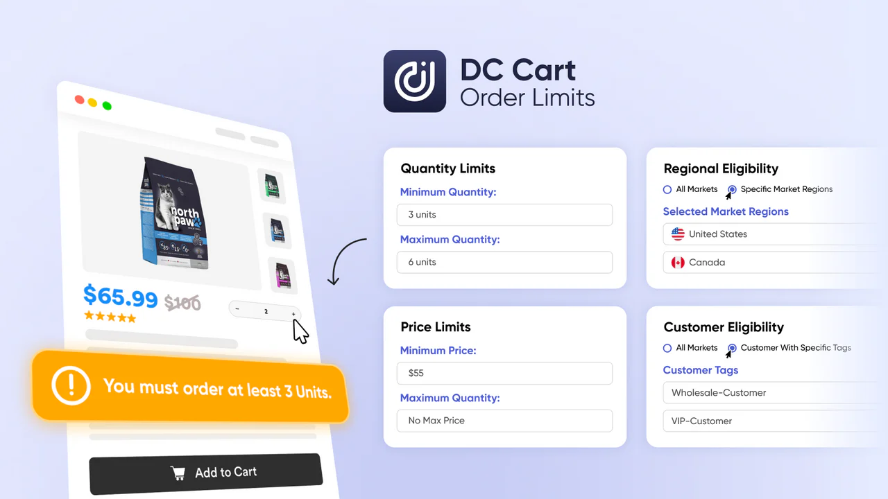 DC Cart + Order Limits