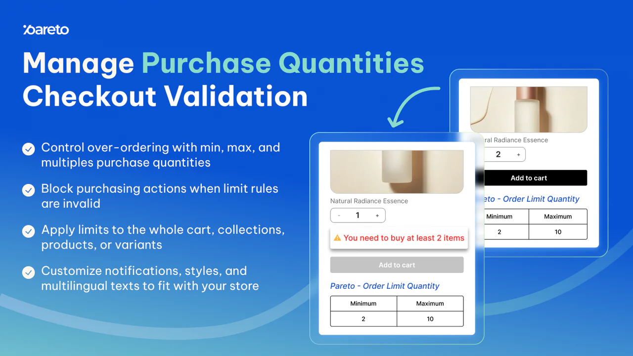 Pareto ‑ Order Limits Quantity