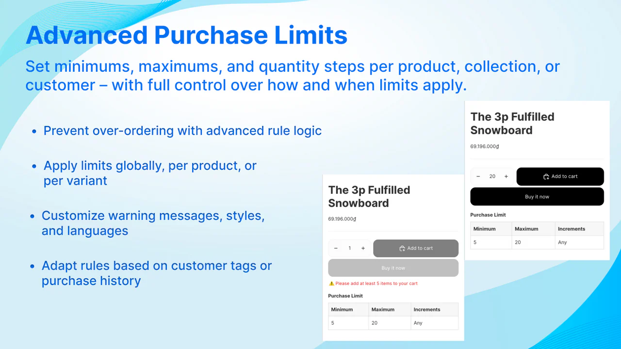 Nexo ‑ Order Limits Quantity