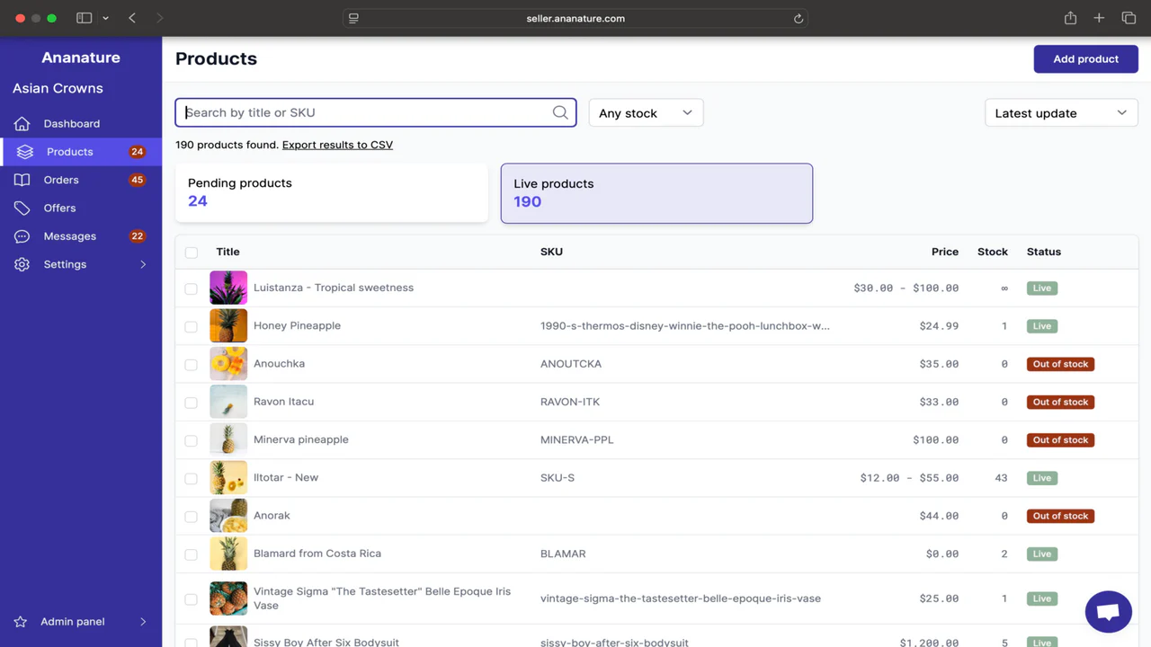 Garnet Multivendor Marketplace