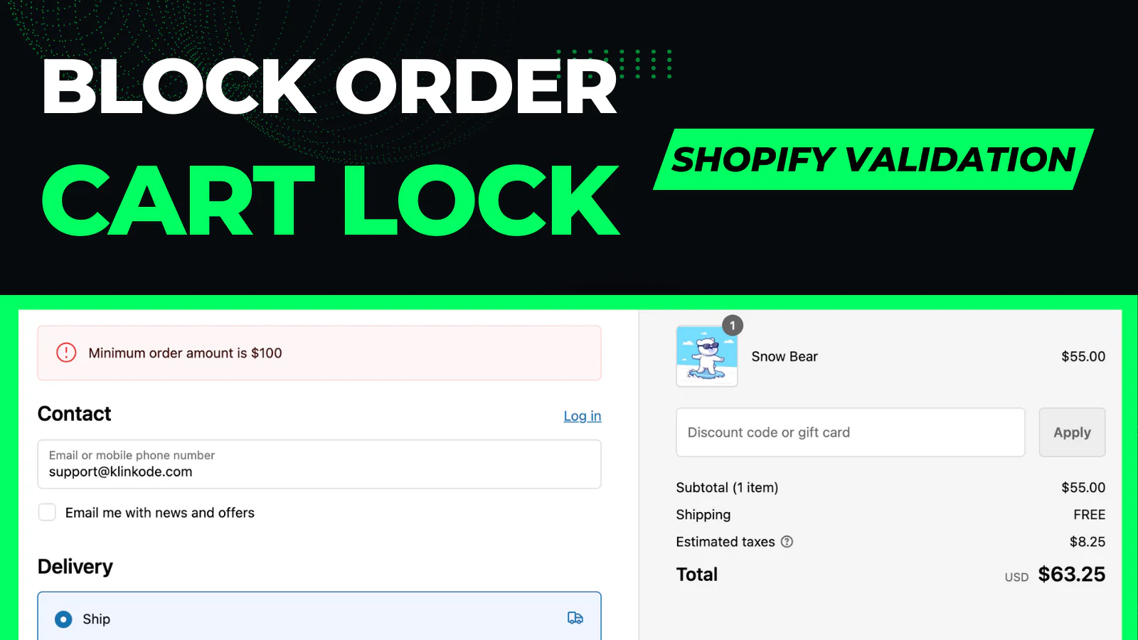 Cart Lock:Block Checkout Rules