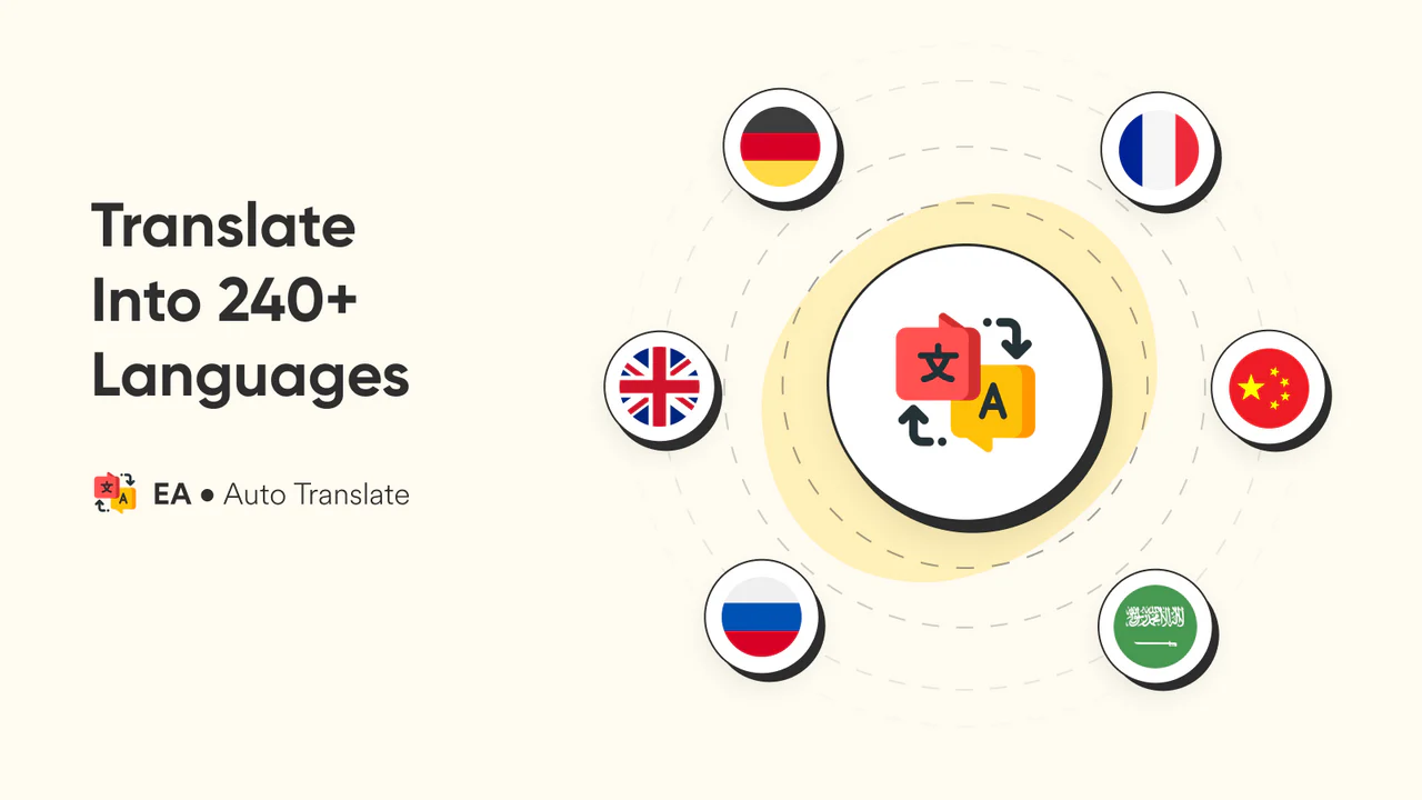自動翻訳言語 • EA