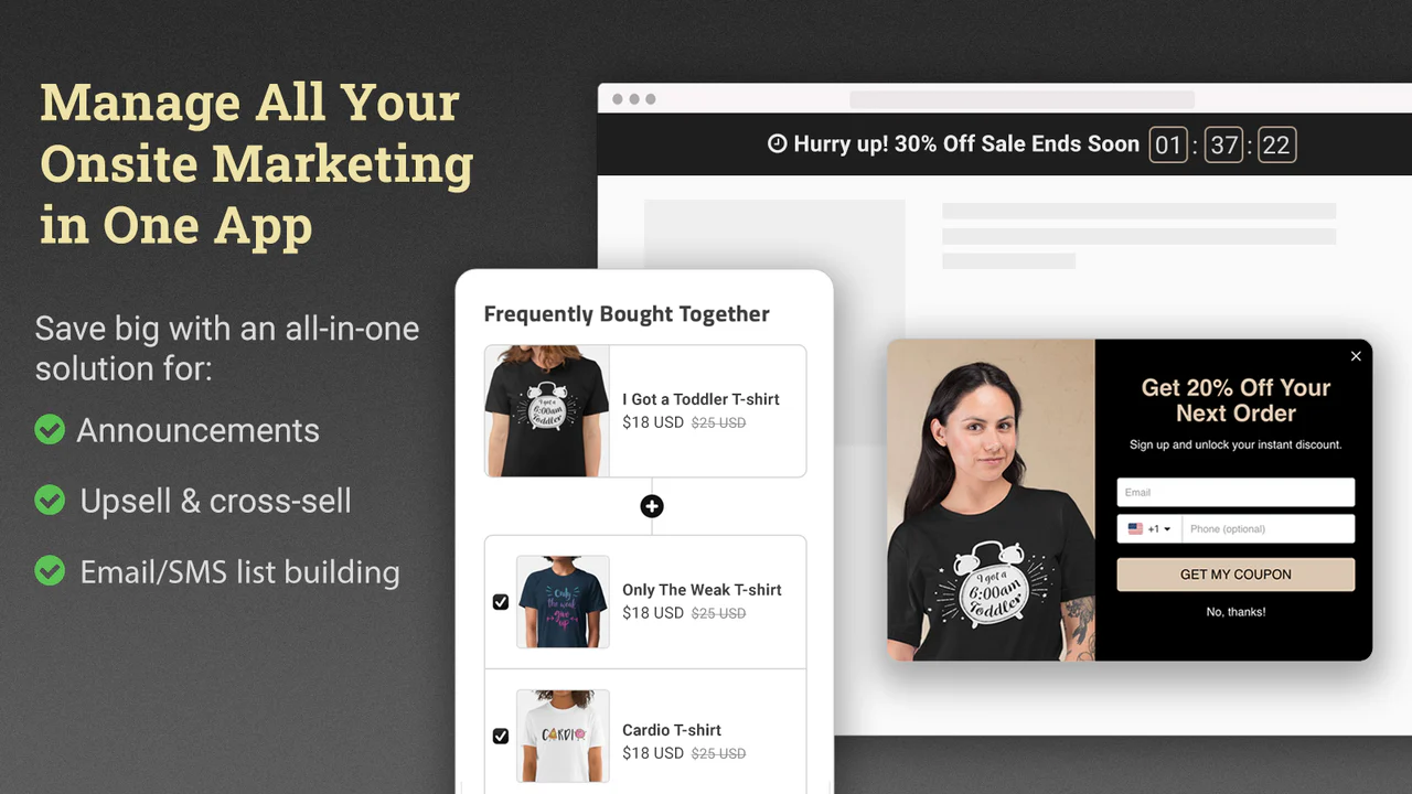 Attrac Popup, Announcement Bar