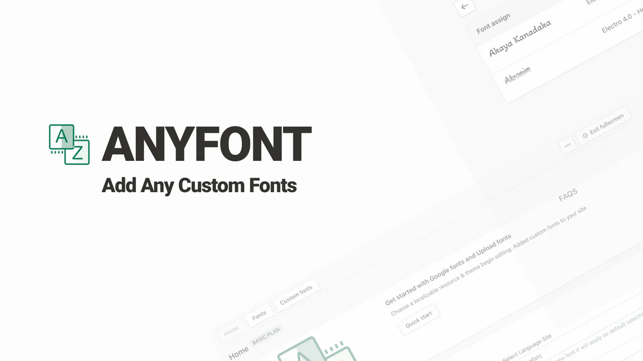 AZ: Google Font & Custom Fonts