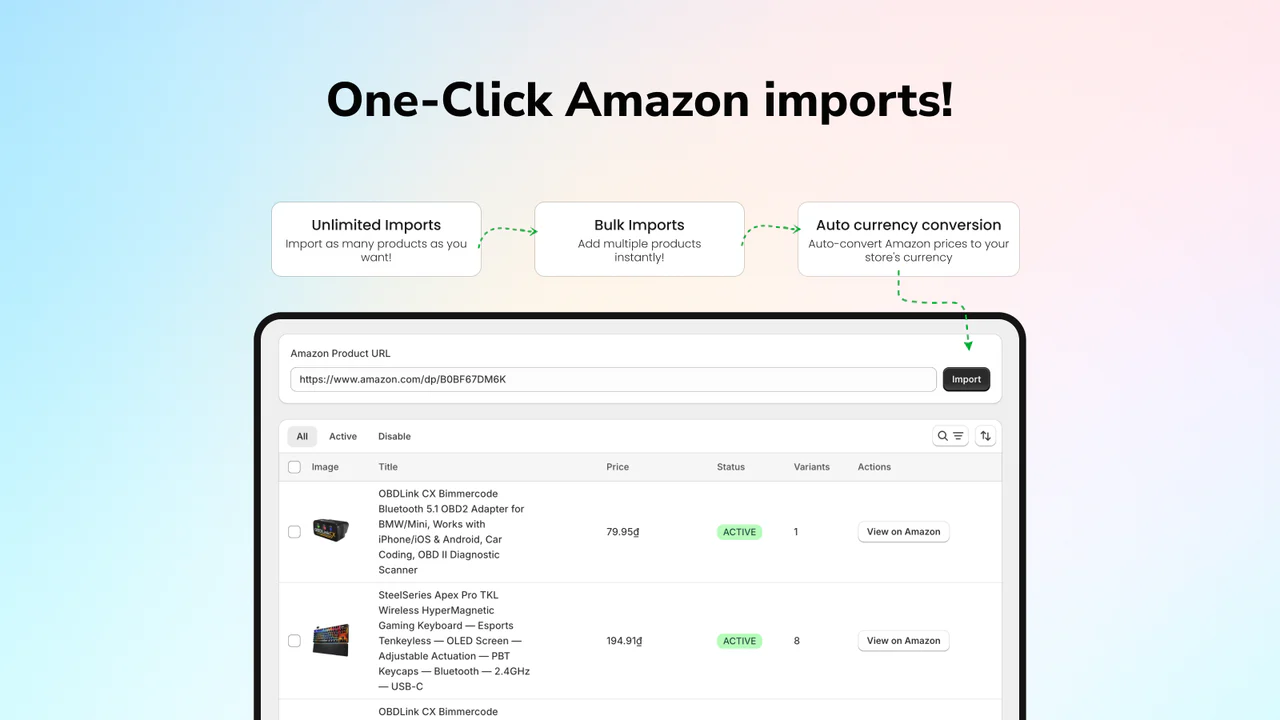 Ryviu Amazon Products Importer