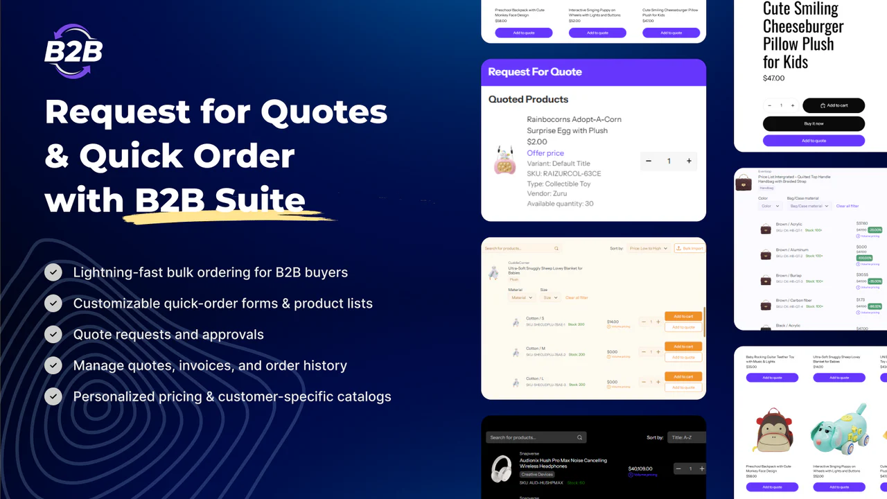 BSS B2B Request a Quote, Quick