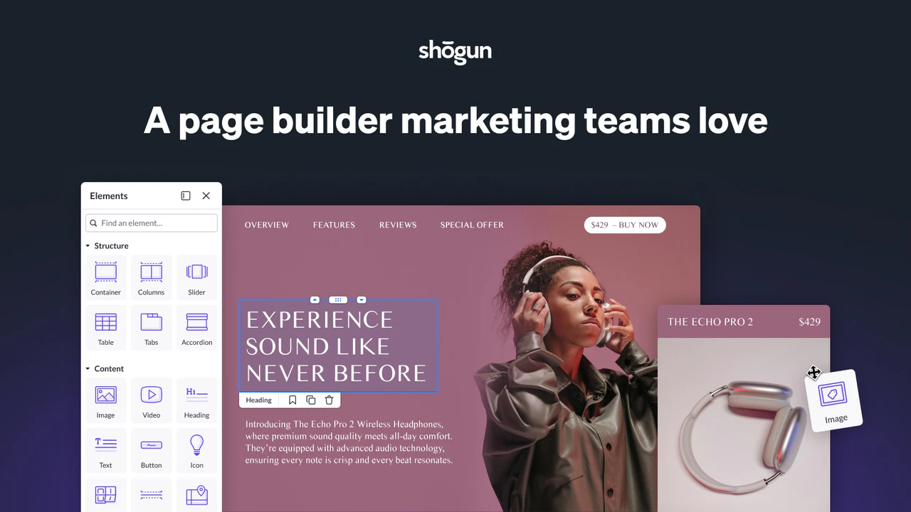 Shogun ‑ Landing Page Builder