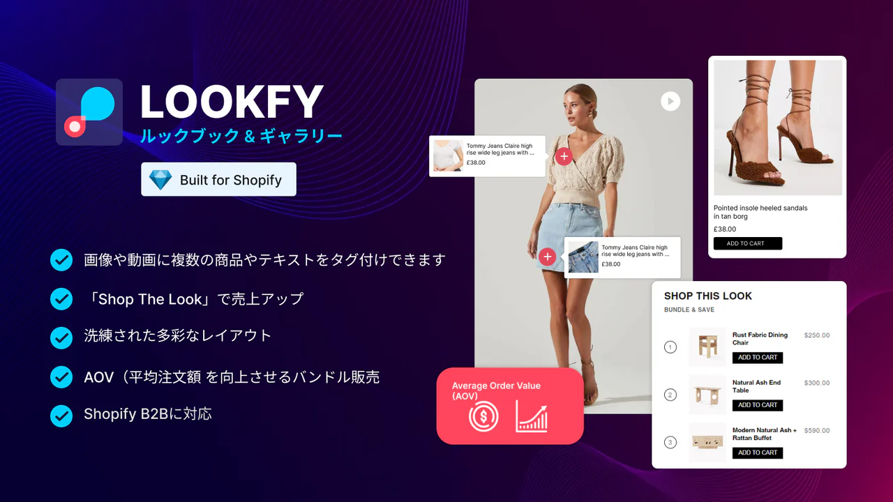 Lookfyギャラリー：ルックブック画像のアプリ画面