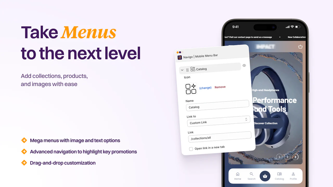 Navigo | Mobile Menu Tab Bar