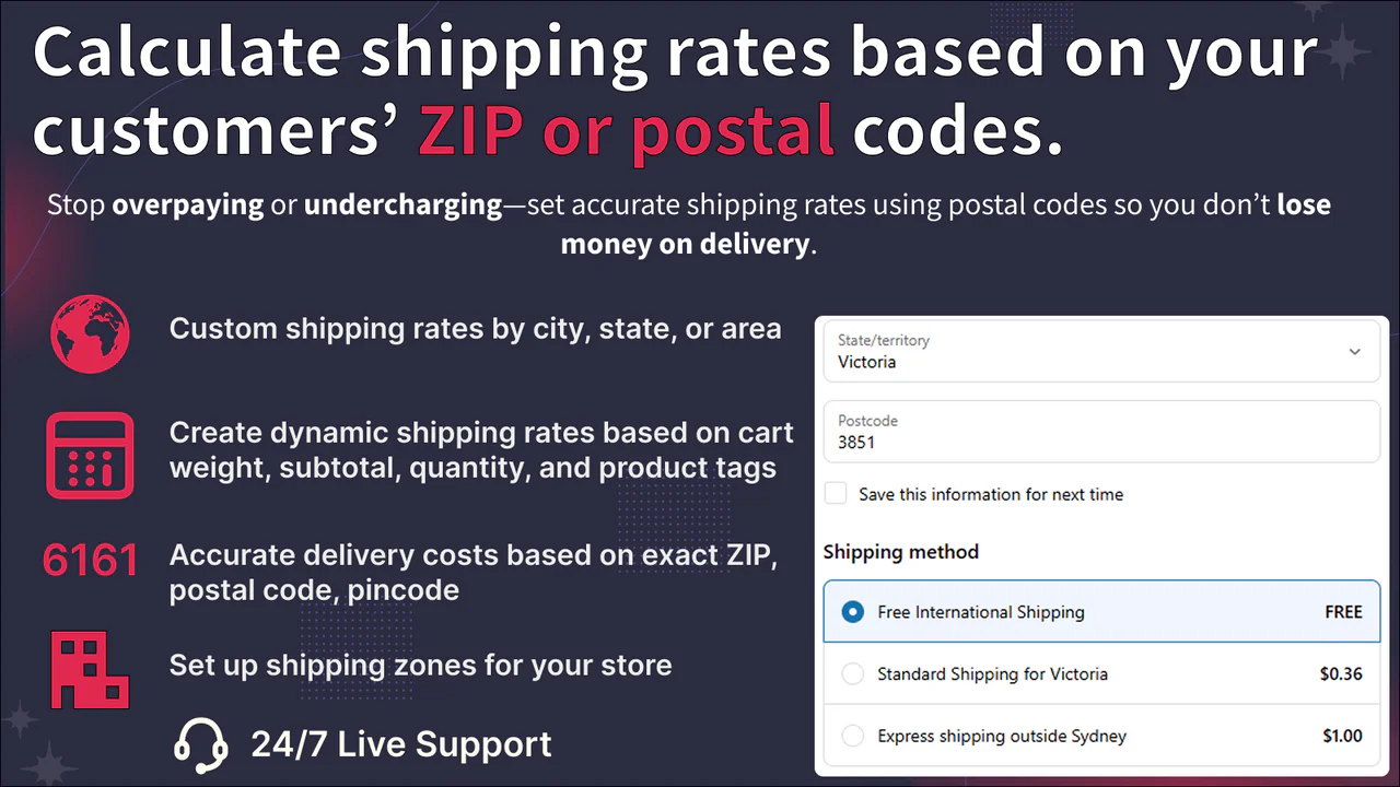 DS Shipping Rates Zip Distance