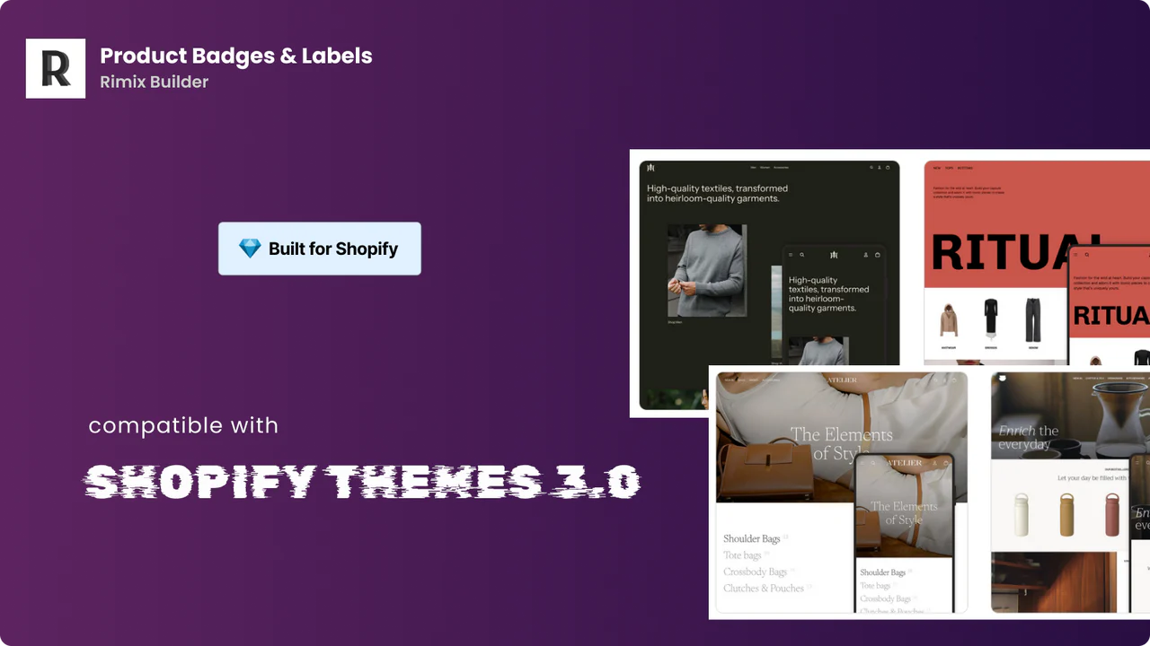 Rimix Product Badges & Labels