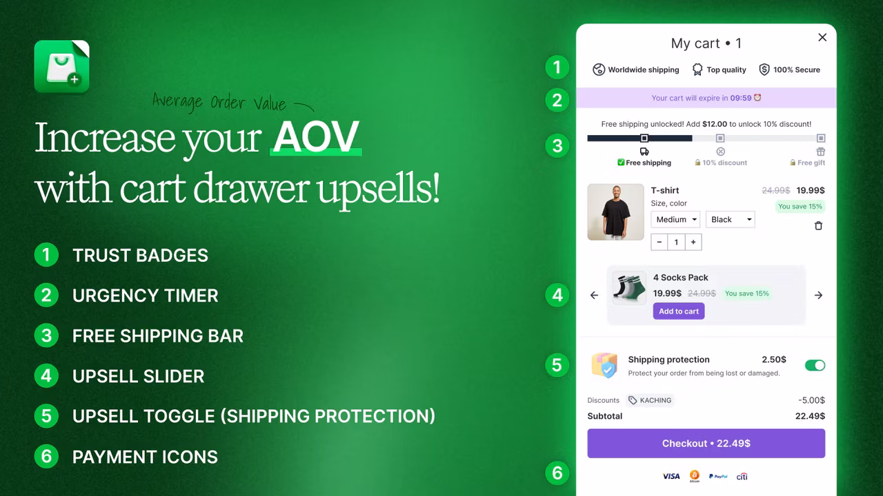 Kaching AI Slide Cart Drawer