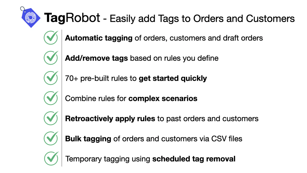 TR: Auto Tag Orders, Customersのイメージ