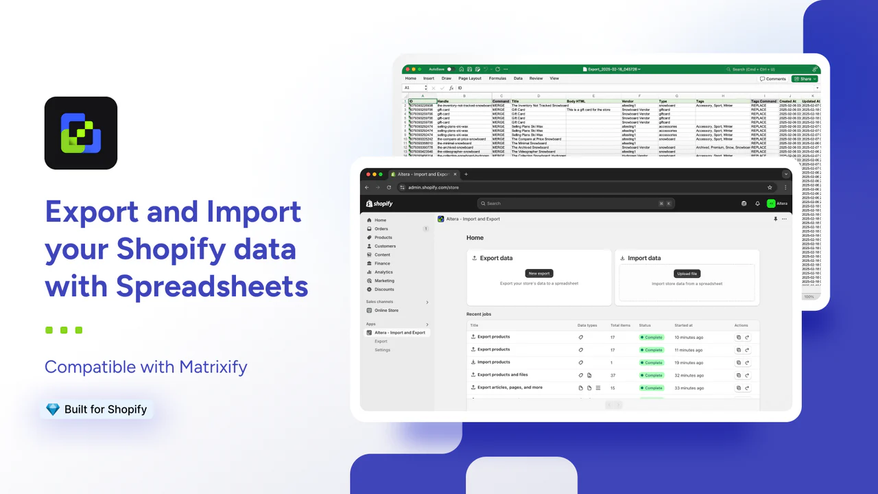 Altera ‑ Export and Import