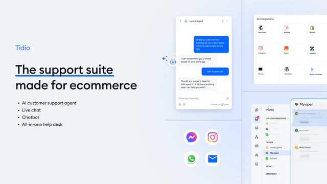 Tidio ‑ Live Chat & AI Chatbot