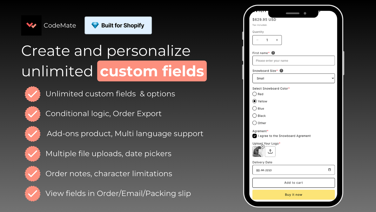 Textly: Product Custom Fields