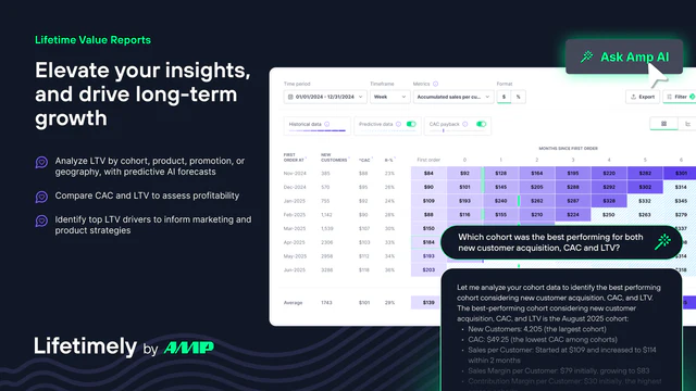Lifetimely Profit Analytics