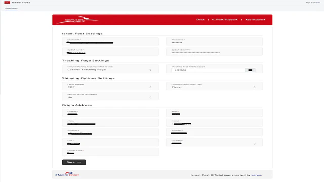 IsraelPost Label PostilApiSprt