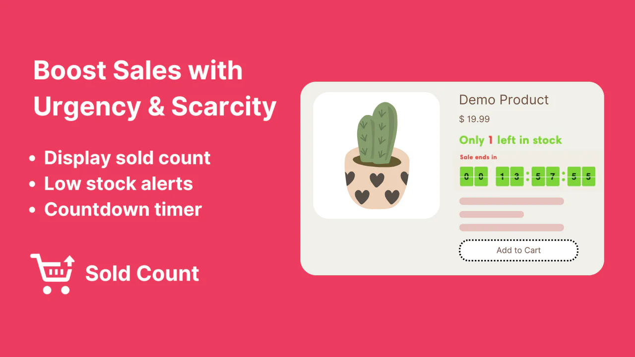 Sold Count: Low Stock Counter