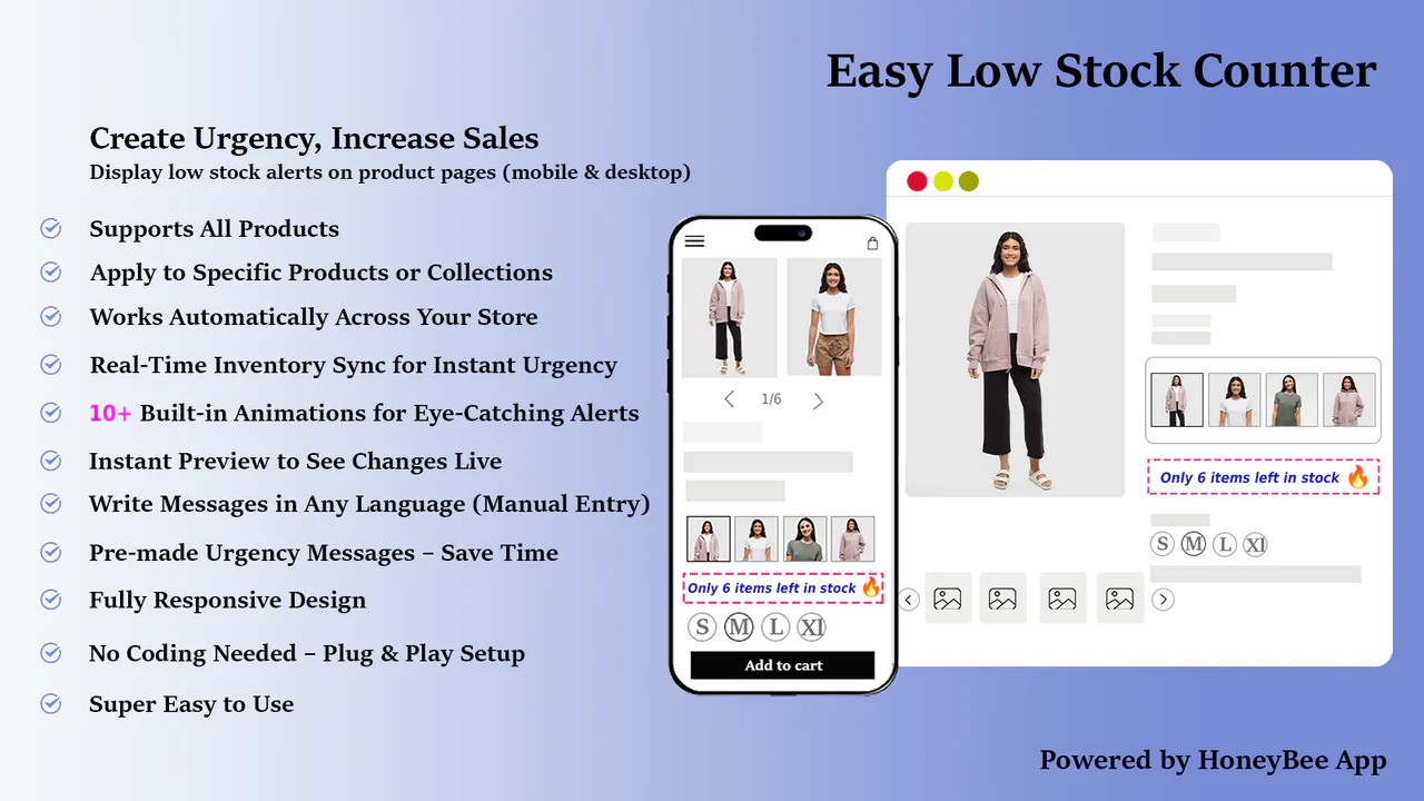 Easy Low Stock Counter