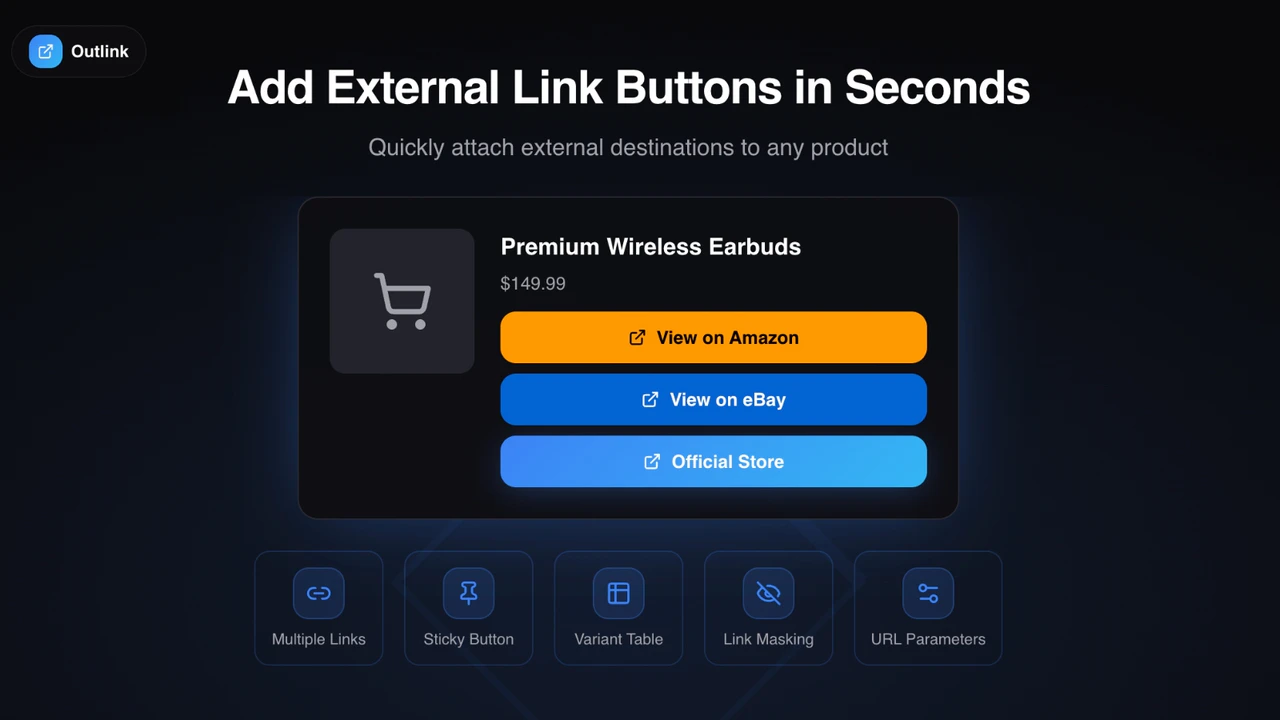 Outlink External Links Button