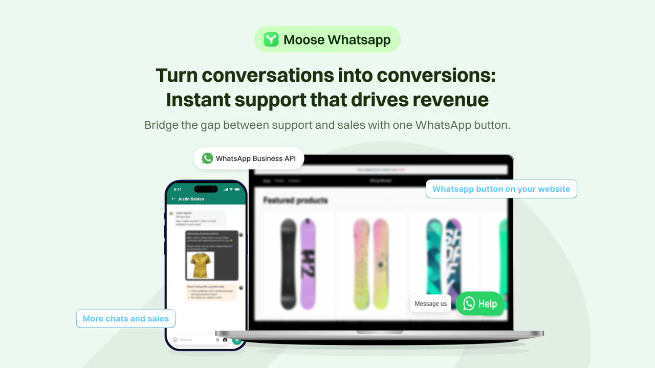 Moose ‑ WhatsApp Chat Button