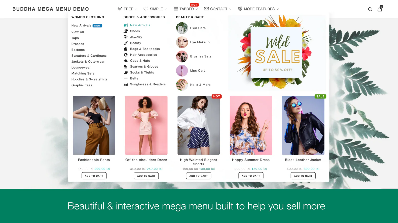 Buddha Mega Menu & Navigationのアプリ画面