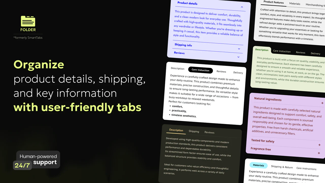 FOLDER ‑ Smart Product Tabs