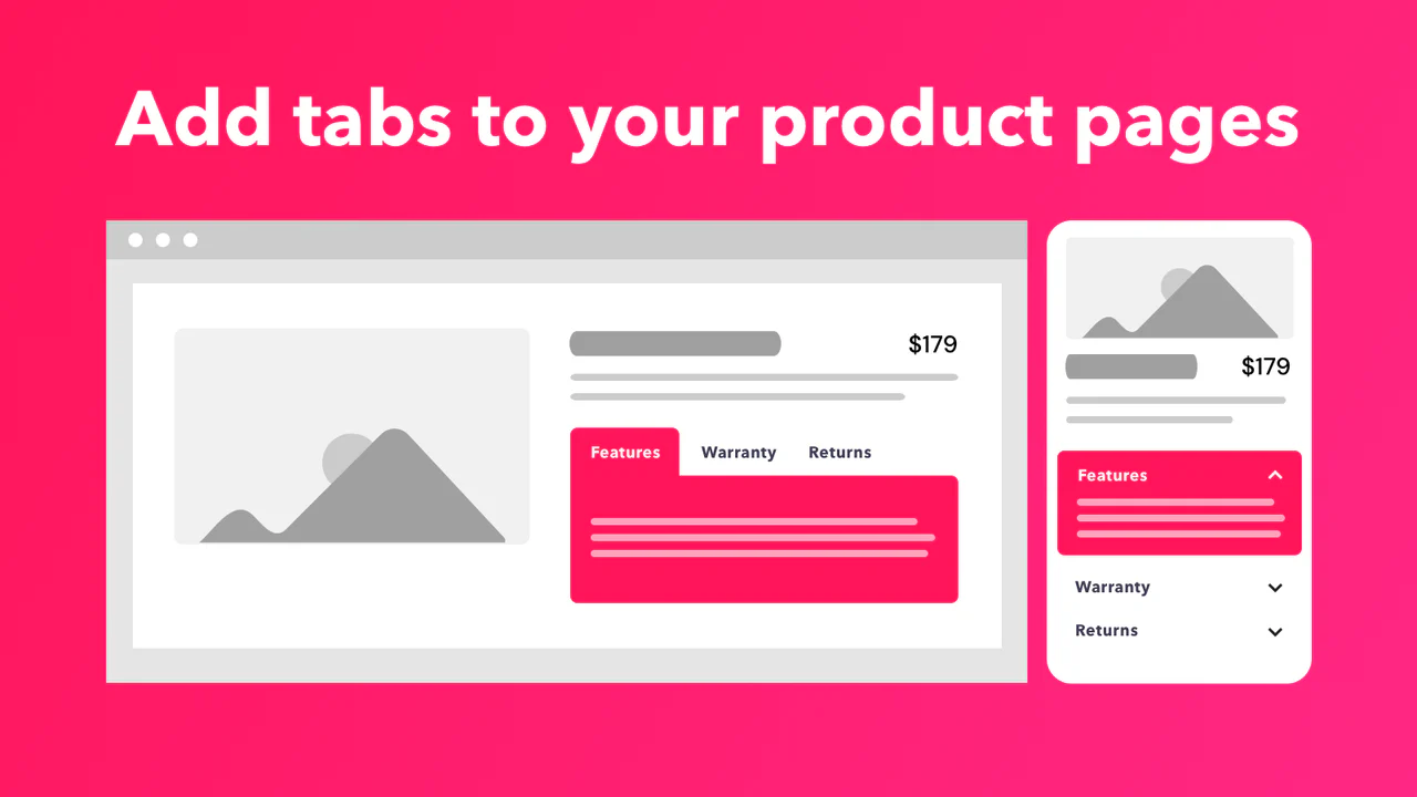 Tabs + Product Descriptions