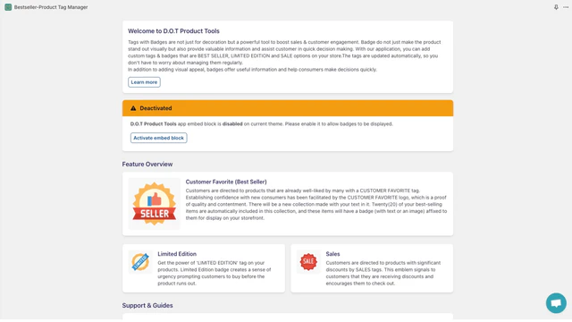 BestSeller‑Product Tag Manager