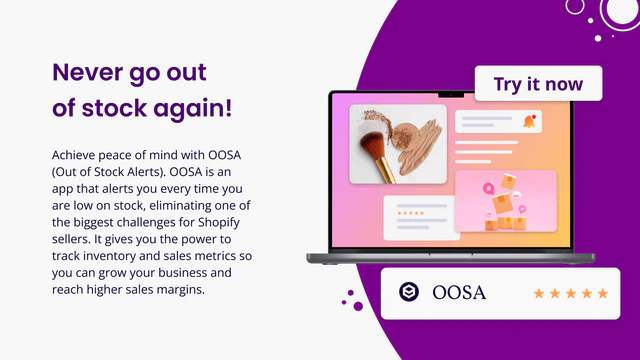 OOSA: Low Stock Alerts のアプリストア画像