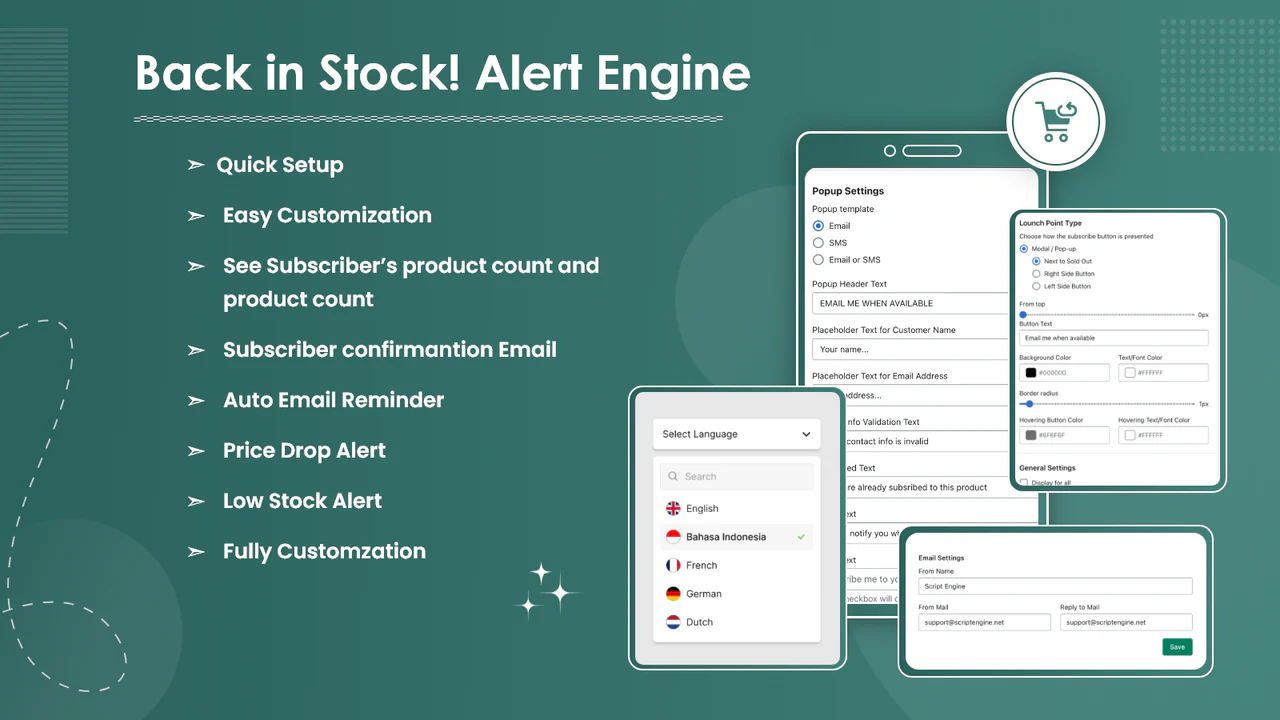 Back In Stock! Alert Engine のアプリストア画像