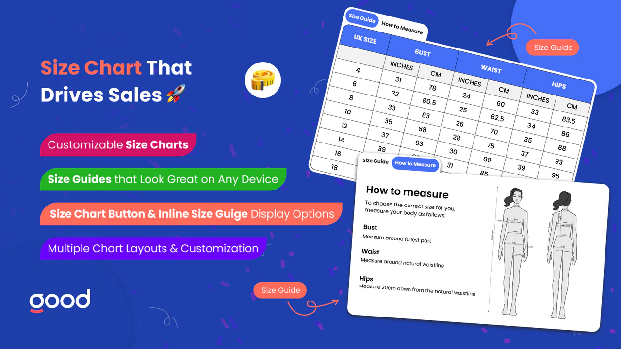 GA: Size Chart & Size Guide のアプリストア画像