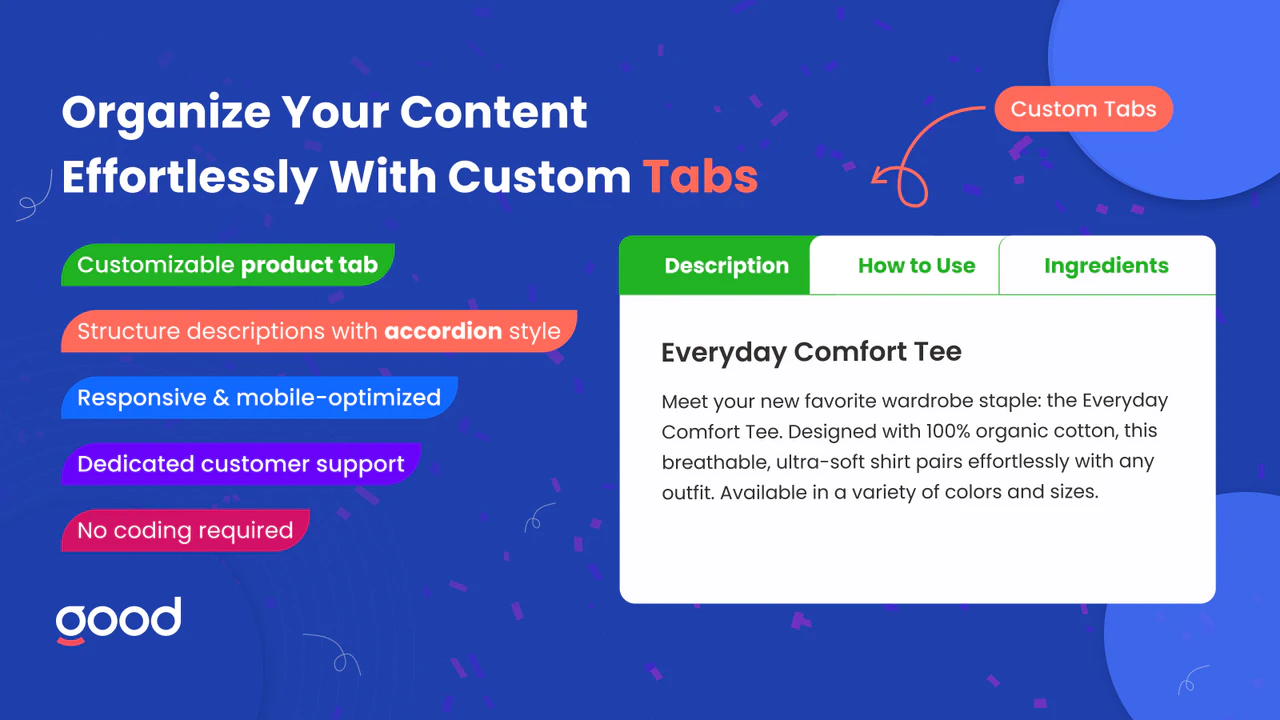GA: Product Tabs with AI のアプリストア画像