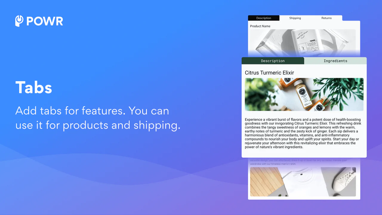POWR: Accordion Product Tabsのアプリストア画像
