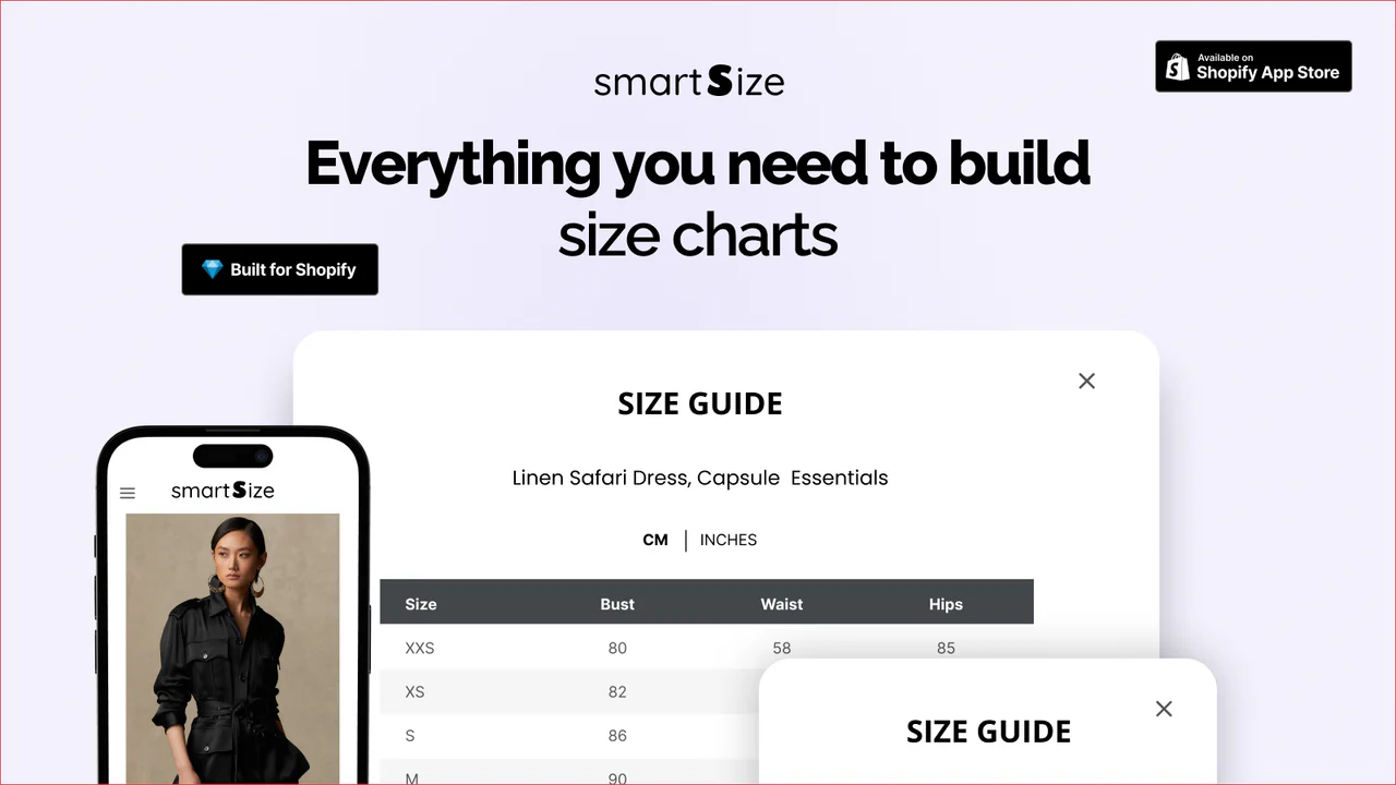 Smart Size Chart & Fit Finder