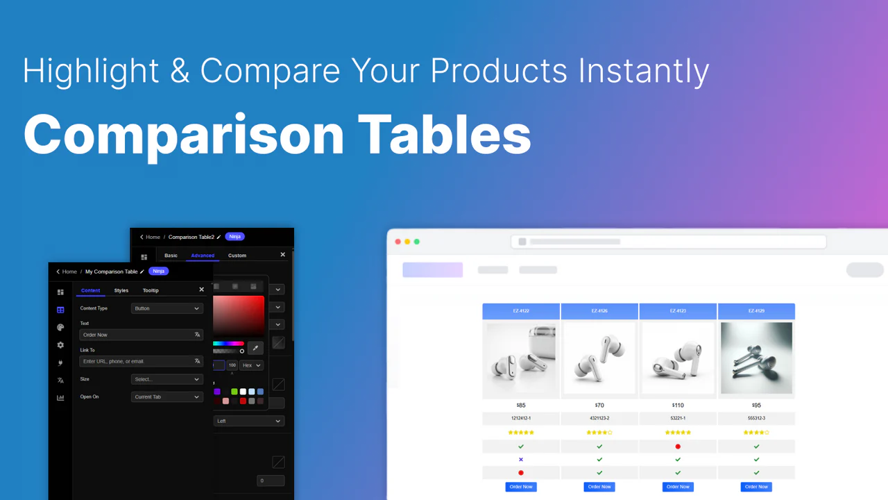 CN Comparison Tables