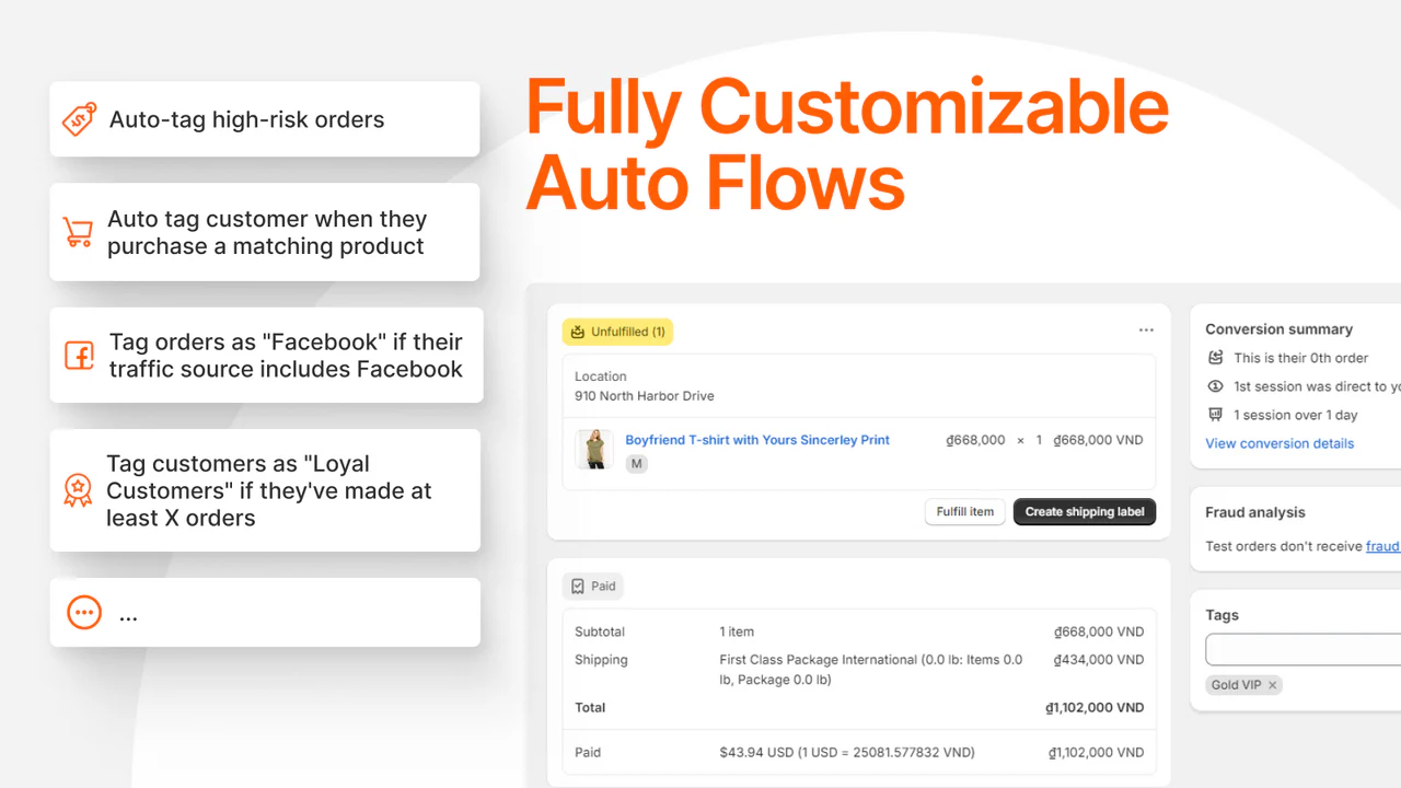O: Auto Tag Order & Customer